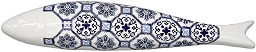 Portugal Gifts Hand Painted Decorative Sardines Clip Dispenser Made In Portugal (N.19 Flowers Tile)