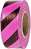 Stripe Vinyl Flagging Pink Glo/Black