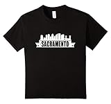 unisex-child Sacramento California Skyline T-Shirt Capital Hometown Gift 10 Black