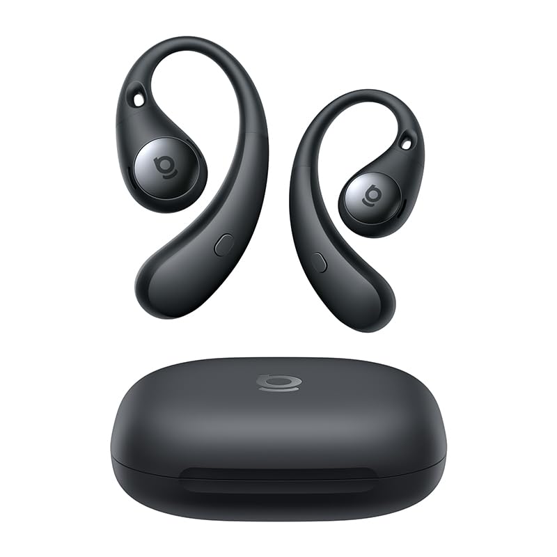 Eli Sport2 Open Ear Cuffie, Cuffie Sportive Open Ear con Curva di Comfort a S, 45H di Autonomia, SuperBass 2.0, IPX7, Bluetooth 6.0, Chiamate Chiare con 4 Microfoni AI