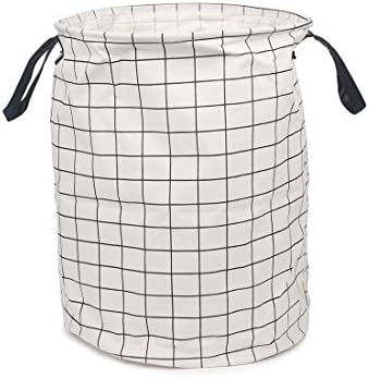 Large Sized Folding Laundry Hampers Waterproof Canvas Clothes Laundry Basket Bucket Cylindric Toy Organizer Storage
