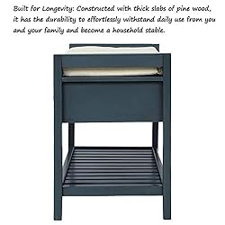 Entryway Storage Bench with Cushioned Seat Shoe