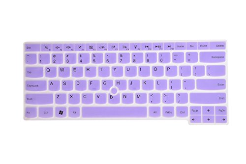 Leze - Ultra Thin Silicone Laptop Keyboard Cover Skin Protector for Thinkpad T460 T460p T460s T470 T470s E460 E645 E470 E475 L460, P40 Yoga, Thinkpad X1 Yoga, Thinkpad Yoga 460 Laptop Semi - Purple