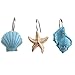 AGPtek 12 PCS Seashell Shower Curtain Hooks for Home and Bathroom (Blue)