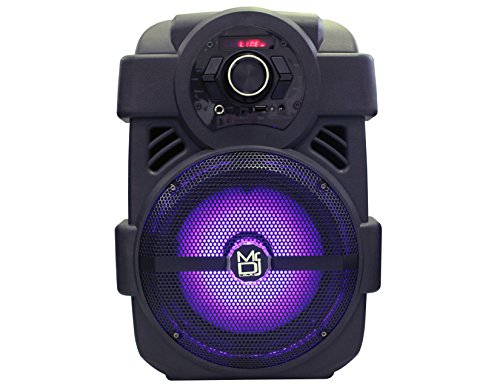 Mr. Dj PSE80BT 8" Portable Active Speaker with Rechargeable Battery 1200W P.M.P.O, 1"