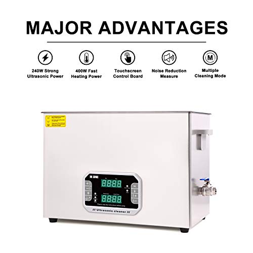 41lK4Uv4hCL DK SONIC 30L Large Touch Ultrasonic Cleaner with Heater,Timer,Multiple Cleaning Mode for Carburetor,Automotive Parts,Gun Parts,Circuit Board, Industrial Commercial Ultrasound Cleaning Machine - Image 3