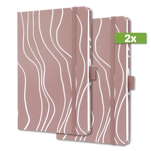 SIGEL J4351 Jolie Agenda settimanale 2024, Rosy Meringue, 13,5 x 20,3 cm, copertina rigida, 174 pagine, rosato, 2 pezzi