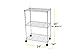 Finnhomy Classy Steel Wire Shelving Rack with Wheels, 3 Shelves, Chrome 24