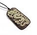 Green Purple Natural Stone Long Dragon Amulet Pendant