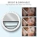 GLOUE Selfie Light Ring LED Round Clip self-Timer Fill Light with 36 LED Bubbles, 3 Levels of Brightness, Rechargeable and Portable, for iPhone/Android, Smartphone, Tablet, with Makeup Mirror