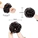 AISI QUEENS 100% Human Hair Bun Extensions 2PCS Curly Wavy Messy Bun Hair Extension Scrunchies Elegant Chignons Wedding Hair Piece for Women and Kids(Color:Natural color)