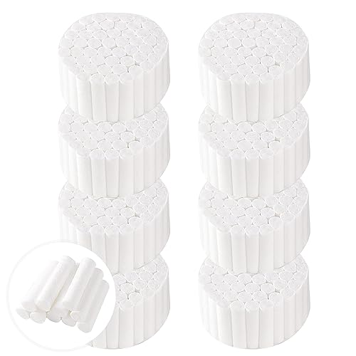 NALACAL 400 PCS Dental Gauze Rolls Cottons Pads, Nosebleed Kit Accessories #2 Medium 1.5" Mouth Gauze Nose Plugs for Dental Clinic, Household