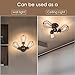 Industrial Flush Mount Ceiling Light Fixture, Rustic Rotatable Ceiling Lighting in Golden Bronze, Vintage 3-Light Wire Cage Sconce Wall Lighting for Farmhouse Bedroom Living Room Café, 1 Pack