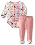 Magnificent Baby Baby-Girls Newborn Elephant Bodysuit and Pant Set