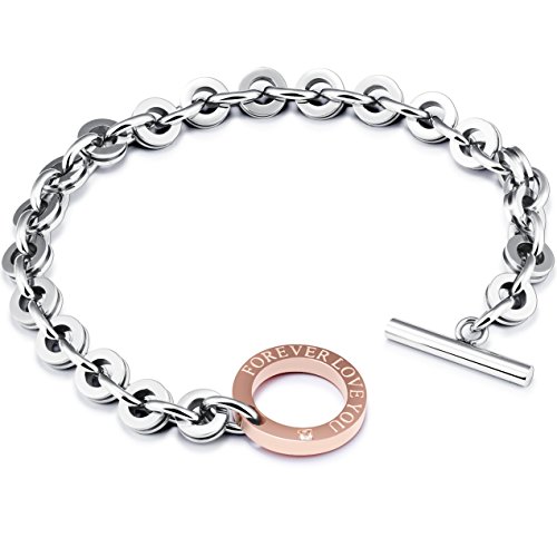 Personality stainless steel curb chain for women with t…