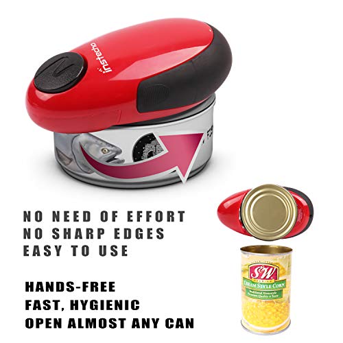 Electric Can Opener, Batteries Operated Smooth Soft Edge with One-Touch, Automatic Can Opener for Arthritis Individuals, Seniors, Chef's Best Choiceï¼ˆ2AA Batteries not includedï¼‰