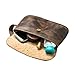 Hide & Drink, Chic Clutch Bag Handmade from Full Grain Leather, Wrist Wallet for Cards (Bourbon Brown)