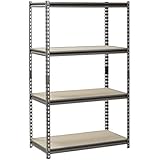 Muscle Rack UR361860PB4P-SV Silver Vein Steel Storage Rack, 4 Adjustable Shelves, 3200 lb. Capacity, 60