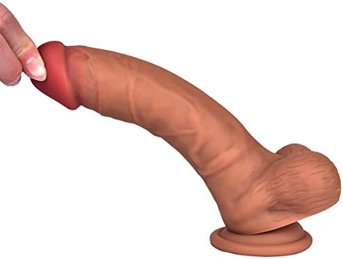 Anosmsh 8 inch Real Silicone Dildzero Bendable Ultra-Soft Men-Dicks-Toys with Powerful Suction Cup for Women and Gays Happy