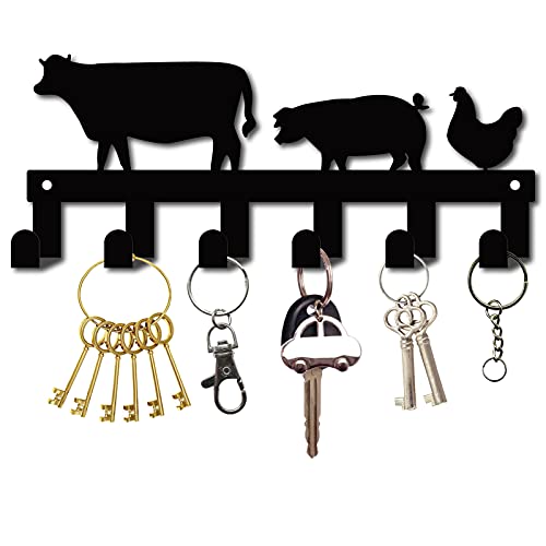 Metal Key Holder with 6 Hooks