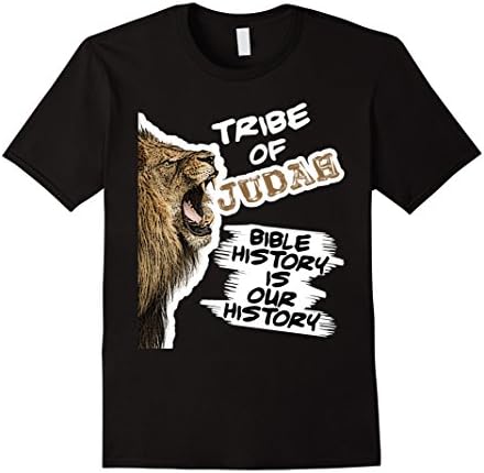 Mens Hebrew Israelite Tribe Judah Lion Heritage Torah T-Shirt XL Black