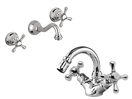 Grupo baño grifo fregadero lavabo 3 agujeros pared Lotus sin ...