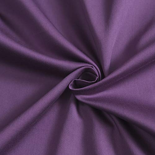 YAROO Body Pillow Cover 20" x 54",100% Egyptian Cotton, 300 Thread Count, Super Soft Body Pillowcases with Zipper Closure,Purple