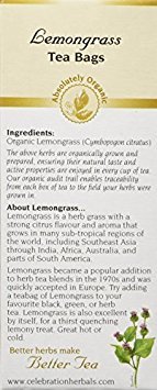 Celebration Herbals Organic Lemongrass Tea Caffeine Free -- 48 Herbal Tea Bags (2 packs of 24)