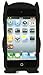 Bukit Cell 3D Superhero Case Bundle 4 Items: Batman Black Cute Justice League Soft Silicone Case for iPod Touch 4 4g 4th Generation + Cleaning Cloth + Screen Protector + Metallic Stylus Touch Pen