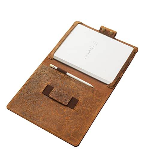 Tooled Flower Leather reMarkable 2 Case, reMarkable 2