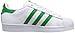 adidas Originals womens Superstar Sneaker, White/Green/Gold Metallic, 3.5 Big Kid US