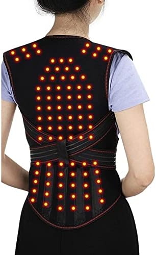 Self-Heating Magnetic Back Support Belt – Lower Lumbar Wrap With 12 Magnets, Adjustable Straps, Heat Therapy – For Men & Women, Pain Relief, M Size Black