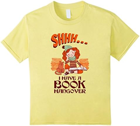 Kids Book Hangover T-Shirt Book Nerd Gifts 12 Lemon
