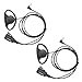 Lot 2 x Coodio D-Ring Earpiece Police Security Headset inline PTT Mic Microphone For 1 Pin Motorola Talkabout 2 Way Radio Walkie Talkie