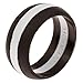 Silicone Wedding Ring (Black/Silver, 12)