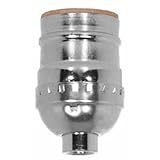 Keyless Light Socket - Nickel - Short - Medium Base - 1/8 IPS - PLT 80-1011