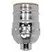 Keyless Light Socket - Nickel - Short - Medium Base - 1/8 IPS - PLT 80-1011