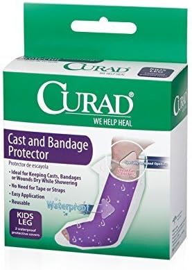 CuradChild Leg Cast and Bandage Protectors, Water Resistant, Reusable, Ideal for Shower and Bath,