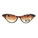 Giselle Womens Narrow Small Face Cat Eye Retro Horn Rim Sunglasses Tortoise