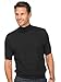 Paul Fredrick Men's Silk Grid Mock Neck Pullover Black Xl