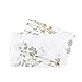 Wake In Cloud - Floral Pillow Cases, 100% Cotton Fabric, Flower Cottagecore Botanical Cute Pattern Printed, Set of 2 Pillowcases Pillow Shams Covers, Yellow Green, Standard Size 20x26 Inches