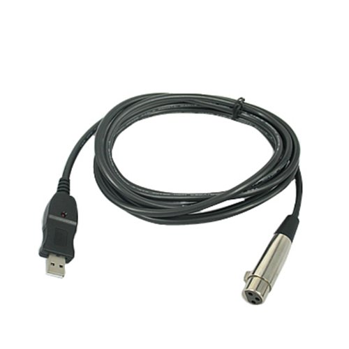 HDE USB Microphone Cable for Karaoke Microphone USB Male to XLR Female