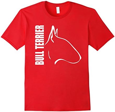 Men's BULL TERRIER profile dog fun TEE Shirt T-Shirt gift 3XL Red