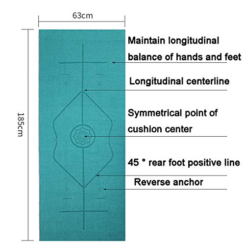 Non-Slip-Yoga-Towel-Hot-Yoga-Towel-Microfiber-Good-as-Anti-Slip-Yoga-Towel-Bikram-Yoga-Towel-Yoga-Mat-Cover-Moisture-Absorbing-Body-Alignment-System-with-Carrying-Bag-183-x-63cm