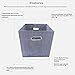 HEPNA (4-Pack) Storage Bins Waterproof Fabric Foldable Cubes with Metal Handles,Large Size 13 Inches Box Containers, Vintage Grey,Great for Nursery,Playroom,Shelf,Closet,Office,Home Organization