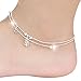 Voberry Hot Sale Butterfly Tassel Rose Gold Titanium Steel Chain Women Barefoot Sandals Ankle Bracelet Anklet Foot Chain Jewelry (C)