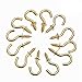 LANSEYQO Mini Ceiling Screw Hooks, 50 Pcs (1/2 inch) Hanging Cup Hooks Brass Plated Screw-in Hooks for Hanging Plants Mug Arts Decorations, Gold