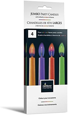 Gloco Accents BBJUMBA04 Color Flame Jumbo 4 in. Candles