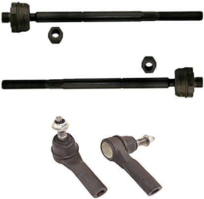 4 PC Steering Tie Rod End Inner Outer fits 11-14 Ford Mustang Rack