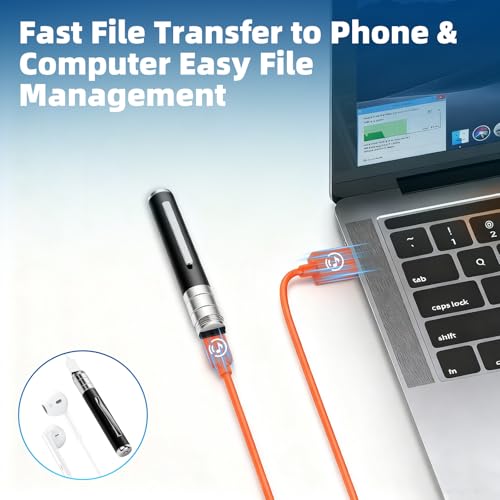 Stylo Enregistrement Vocal 64 Go - Automatique et continu par Activation rotative, enregistreur Audio Invisible pour Les Cours, Les réunions, Les entretiens